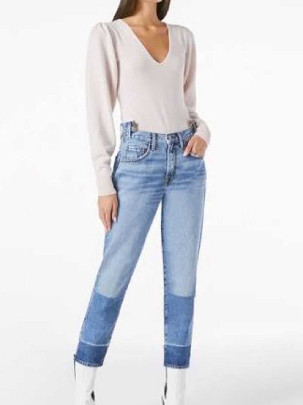 NWOT - FRAME Le Original Aviation Button Fly Jean size 24 / Med Blue Wash